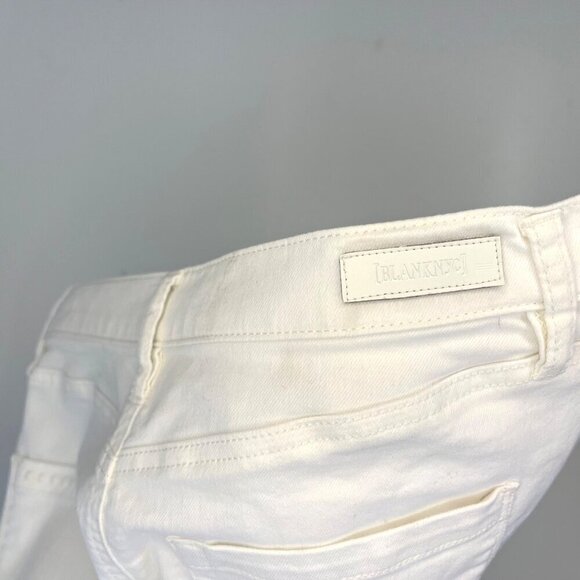 Blank NYC Denim Skirt Raw Hem White Size 27 Mini Skirt The Great White Mini - Picture 3 of 7